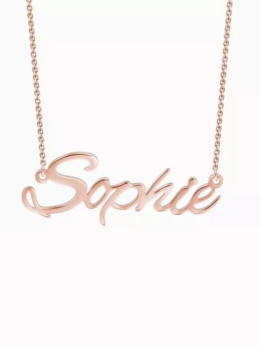 18K Rose Gold Plated "Sophie" Style Customized Personalized Name Necklace