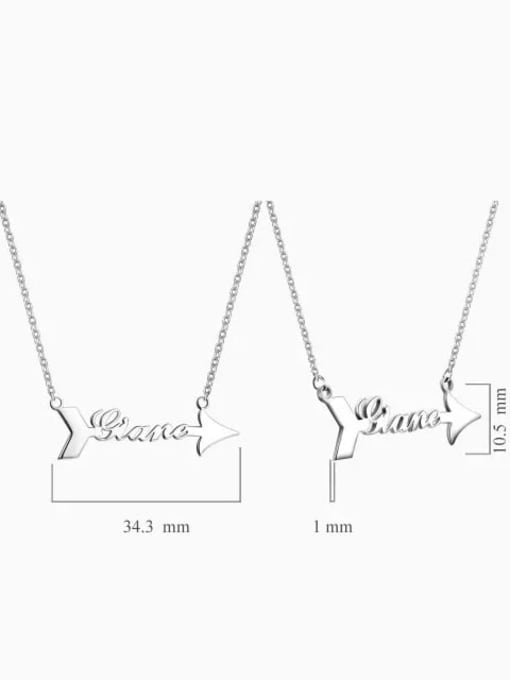 Lian Personalized 925 Silver Arrow Name Necklace 3