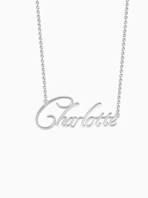 Lian Customize Personalized Name Necklace Silver 0
