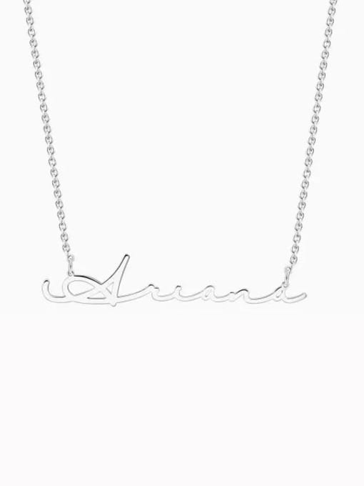 Silver Customized Signature Style Name Necklace