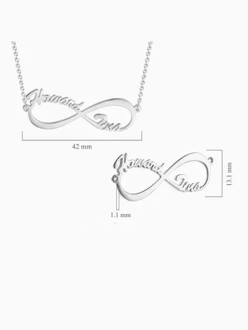 Lian Cutsomize Infinity Personalized Name Necklace 925 Sterling Silver 3