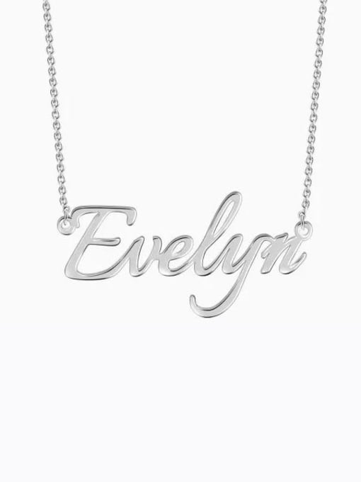 Lian Customized  Silver Personalized Name Necklace 0