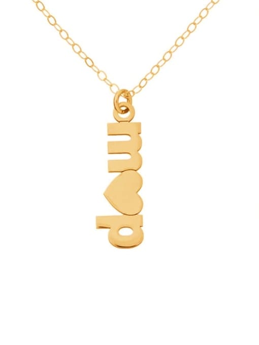 18K Gold Plated Personalized Double Initial Plate With A Heart