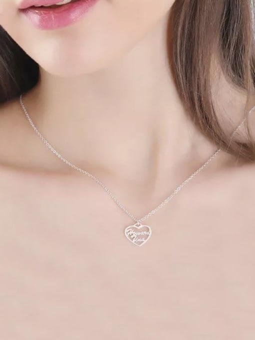 Lian Customized Silver Personalized Heart Two Name Necklace 1
