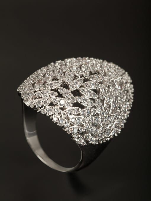 Tabora GODKI Luxury Women Wedding Dubai Blacksmith Made Platinum Plated Copper Zircon Ring 0