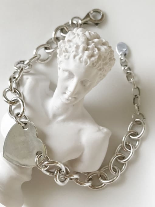 MINI STUDIO New design Silver-Plated 925 Silver Heart Bracelet in Silver color