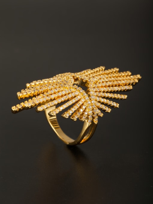Tabora GODKI Luxury Women Wedding Dubai Model No AG044089R White Ring with Gold Plated Copper Zircon 0