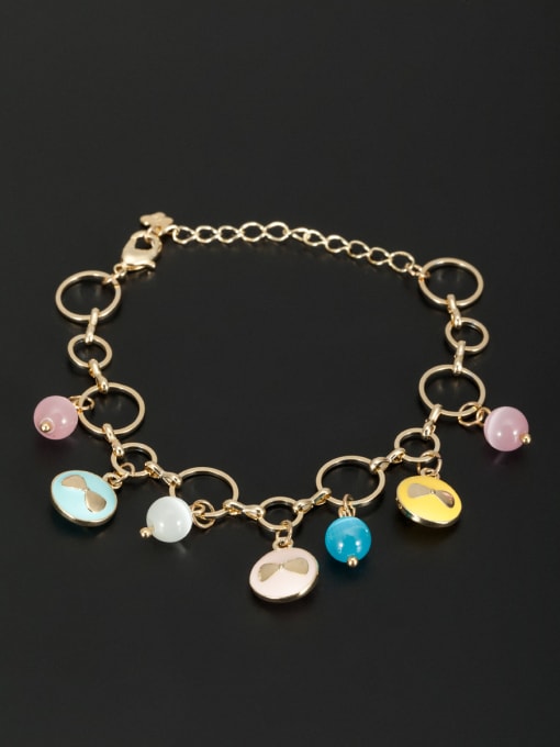 Lauren Mei Custom Multi-Color Round Bracelet with Gold Plated 0