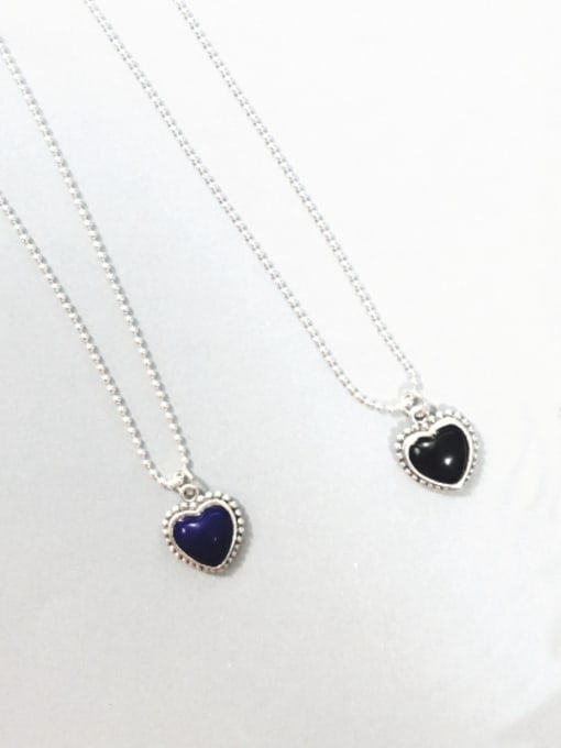 MINI STUDIO Blacksmith Made Silver Carnelian Heart Necklace 0