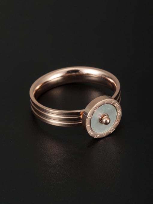 Jennifer Kou Rose color Stainless steel  Ring 6-8# 1