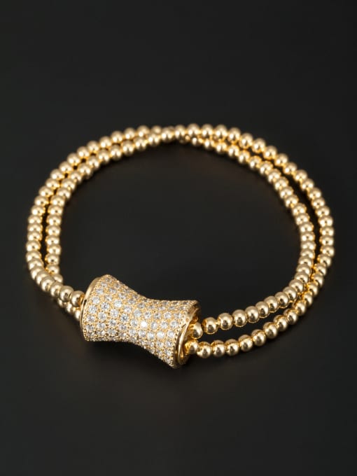 Lauren Mei Gold Plated White Zircon Beautiful Bracelet 0