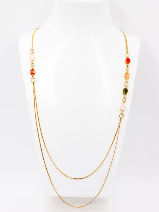 Lang Tony New design Gold Plated chain Carnelian Chain in Multi-Color color 0