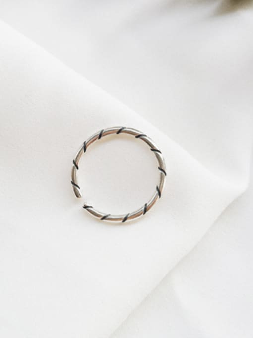 MINI STUDIO New design 925 silver Round Band band ring in Silver color 0