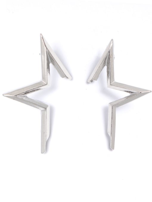 Belle Xin Silver-Plated Zinc Alloy Star Silver Beautiful Studs stud Earring 0