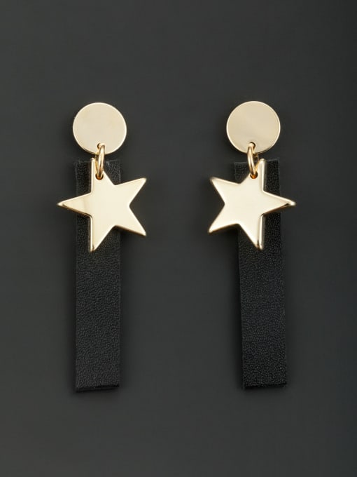 Lauren Mei Blacksmith Made Gold Plated Star Drop drop Earring 0