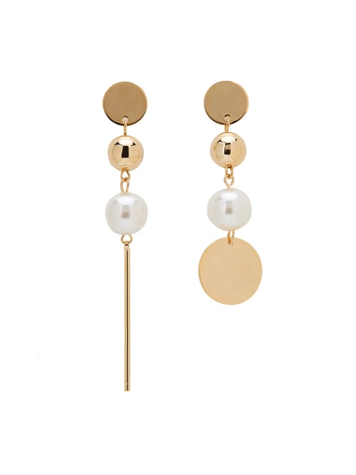 Ai Feng Gold Plated Zinc Alloy Charm Pearl Drop drop Earring