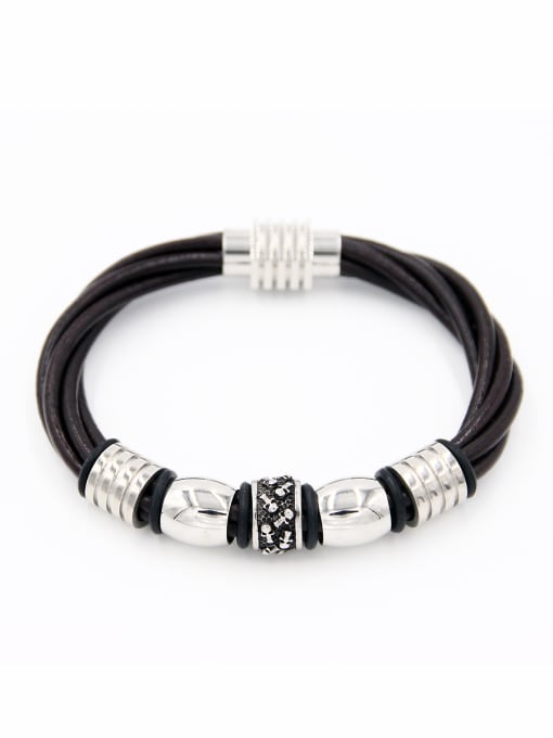Dianna XIN Black color Stainless steel Charm  Bracelet