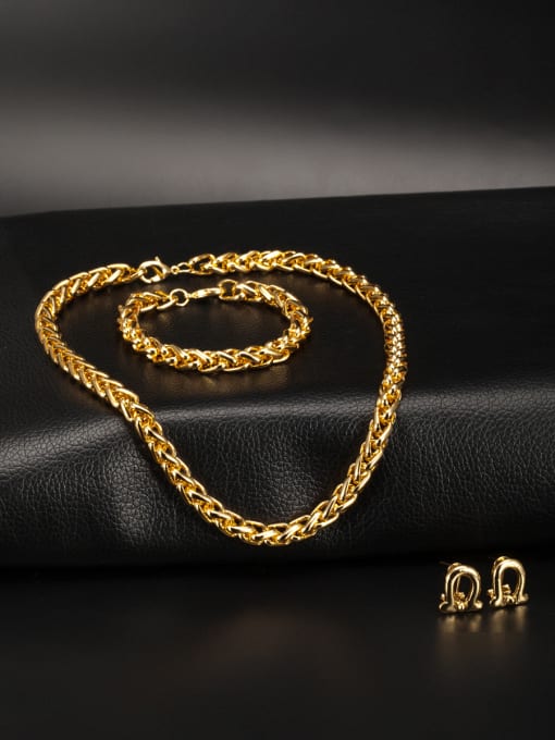 Sophie New design Gold Plated Zinc Alloy Statement 4 Pieces Set