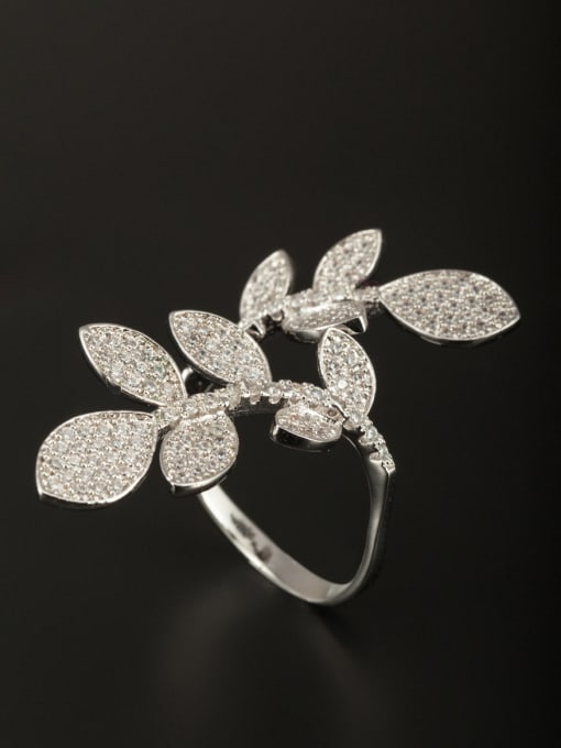 Tabora GODKI Luxury Women Wedding Dubai Model No 1000002963 White color Platinum Plated Copper Zircon Ring 0