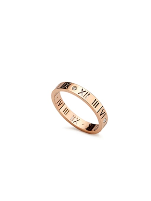 Jennifer Kou Model No 1000003811 Mother's Initial Rose Band band ring with 0
