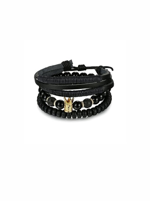 Hand OMI Charm Beads Black Bracelet 0