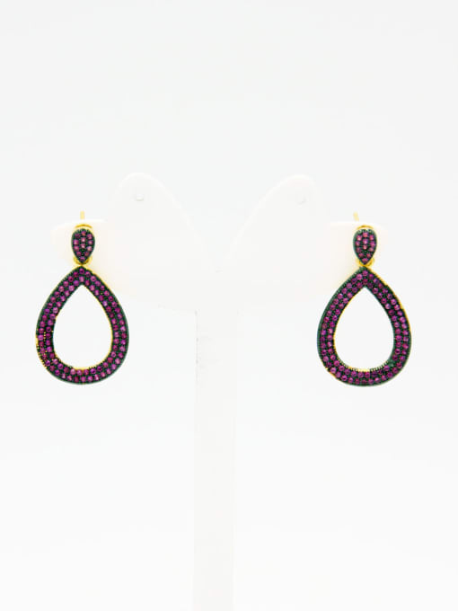 MING BOUTIQUE style with Gold Plated Copper Zircon Drop drop Earring 0