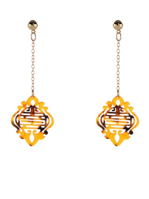 Belle Xin Mother's Initial Multi-Color Drop drop Earring with Engraved Acrylic