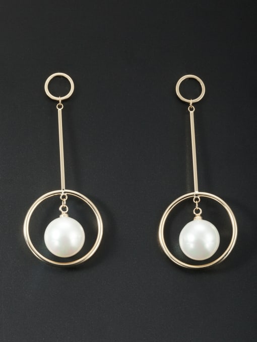 LB RAIDER Model No 1000001176 Mother's Initial White Drop drop Earring with Round Pearl 0