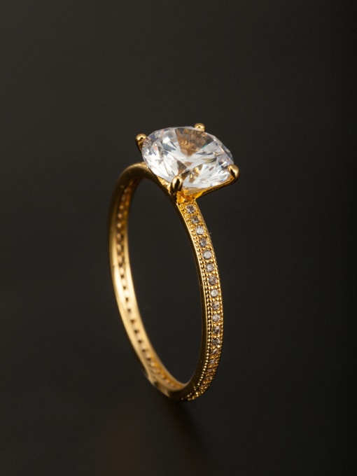 Tabora GODKI Luxury Women Wedding Dubai The new Gold Plated Copper Zircon Ring with White  Combination of the ring 1