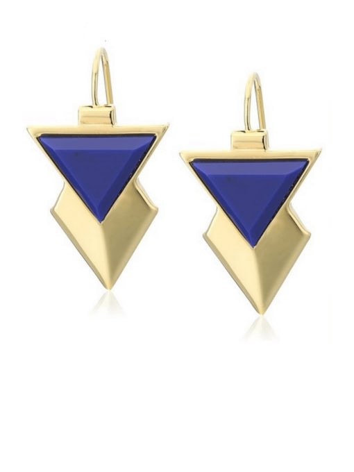 Belle Xin Gold Plated Zinc Alloy Triangle Gold Beautiful Drop drop Earring 0