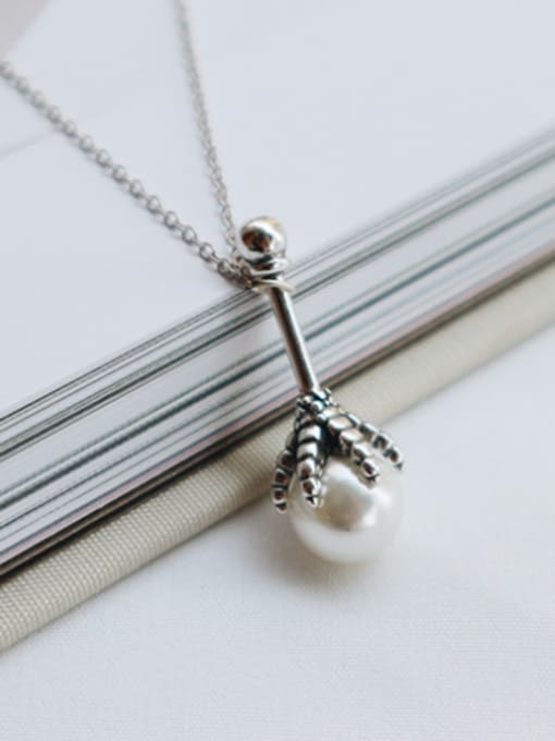 MINI STUDIO 925 silver  Pearl Beautiful Necklace 0