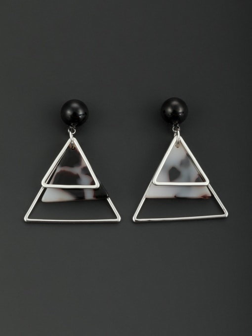 Lauren Mei Model No L0608036-002 Blacksmith Made Platinum Plated Acrylic Round Drop drop Earring 0