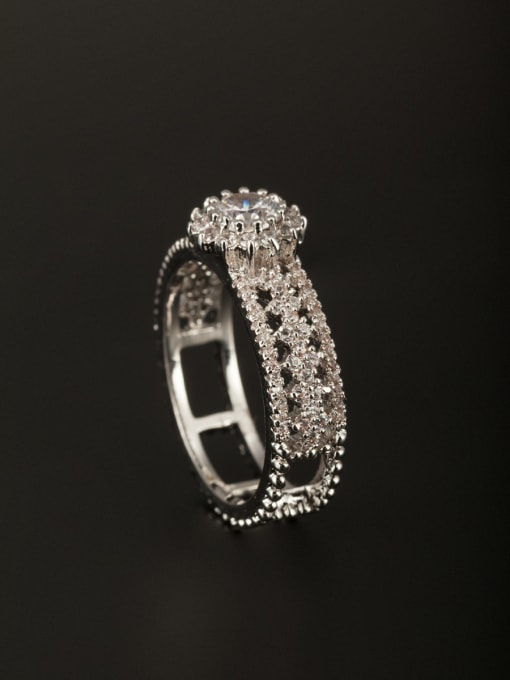 Tabora GODKI Luxury Women Wedding Dubai Platinum Plated Copper Square Zircon White Ring Combination of the ring 2