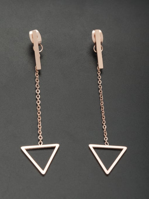 Jennifer Kou Blacksmith Made Stainless steel chain Drop threader Earring 0