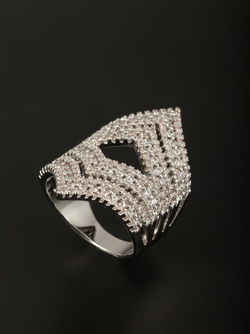 Tabora GODKI Luxury Women Wedding Dubai Model No AV044376R Personalized Platinum Plated Copper White Zircon Ring 0