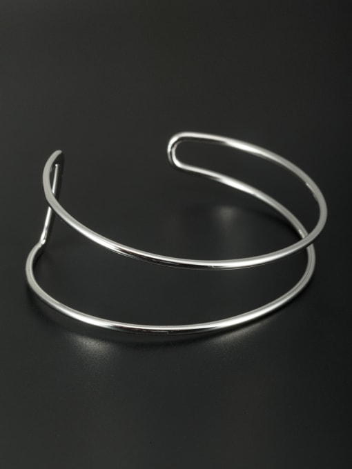 Cubic Y80 Personalized Platinum Plated White  Bangle 0