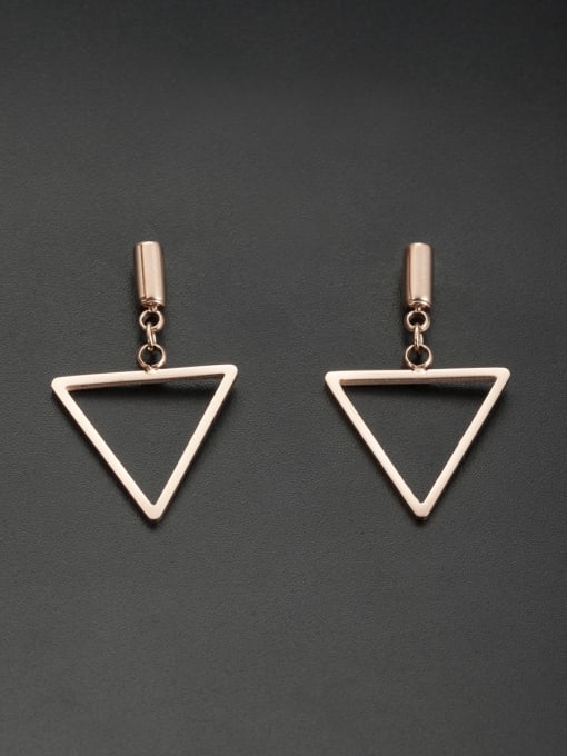 Jennifer Kou Triangle Stainless steel Rose Drop drop Earring