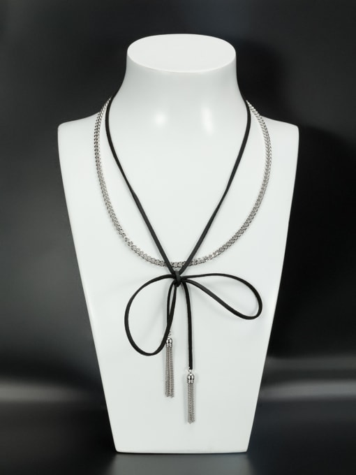 Lauren Mei Platinum Plated  Black Choker 0