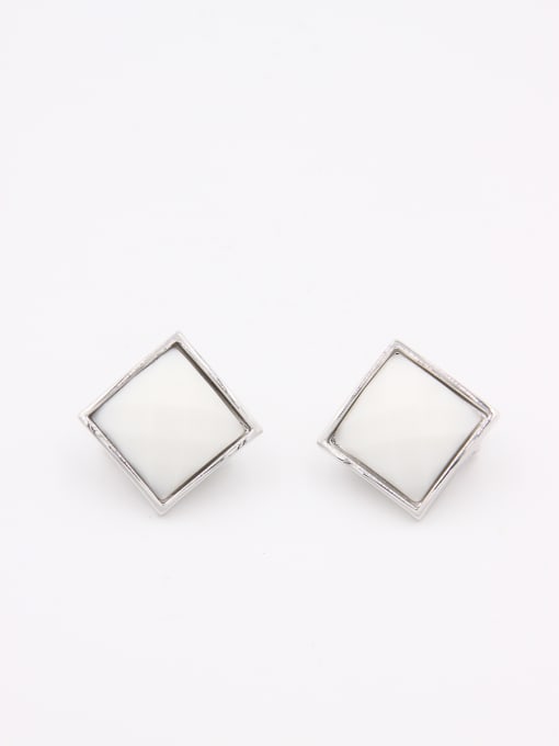 LB RAIDER Square style with Platinum Plated  Studs stud Earring 0
