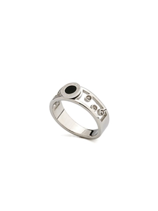 Jennifer Kou Round style with Silver-Plated Stainless steel Ring 0