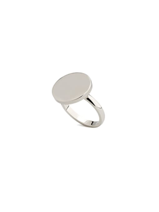 Jennifer Kou Model No 1000003852 Rust color Silver-Plated Stainless steel  Signet Ring 0