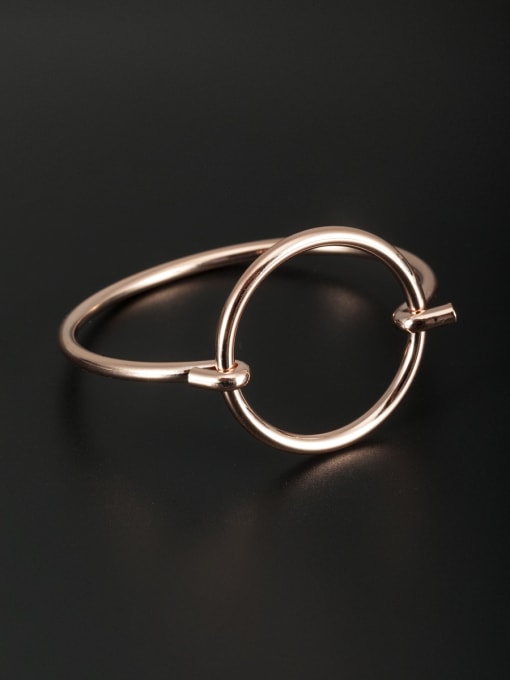 Cubic Y80 Rose Plated Round Rose Bangle 0
