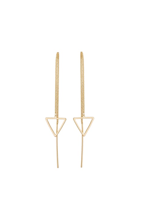 Cubic Y80 Gold Plated Zinc Alloy Triangle Drop drop Earring