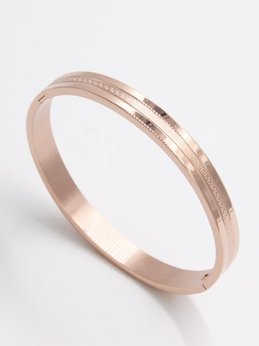 YUAN RUN Custom Rose  Bangle with Stainless steel   63MMX55MM