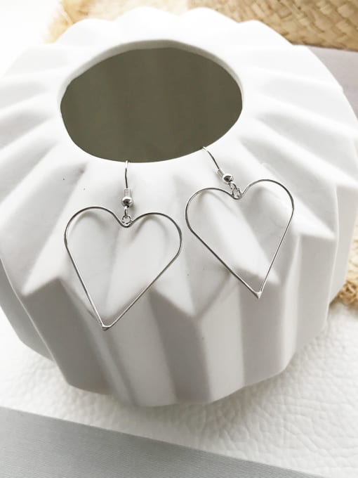 MINI STUDIO The new  Silver Heart Drop drop Earring with Silver 0