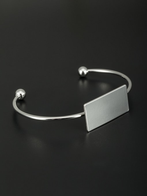 Cubic Y80 White color Platinum Plated  Bangle 0