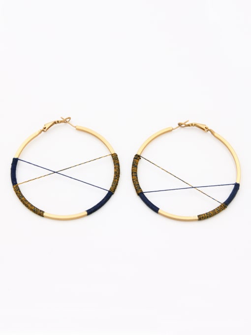 Lang Tony The new  Gold Plated  Round Hoop hoop Earring with Multicolor 0