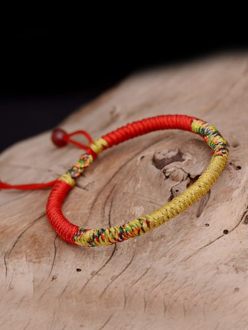 Long Jet Handmade Custom Multicolor Bracelet with Chinlon 1