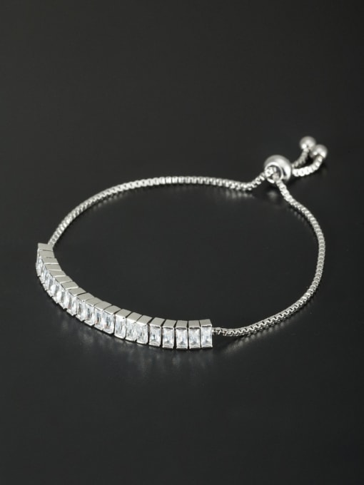 Cubic Y80 White color Platinum Plated Charm Zircon Bracelet 0