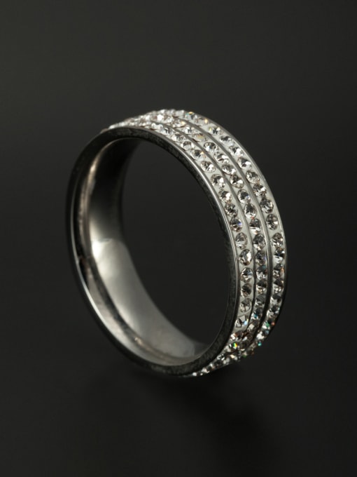 Jennifer Kou Model No 1000001620 Fashion Stainless steel band ring 6-8#